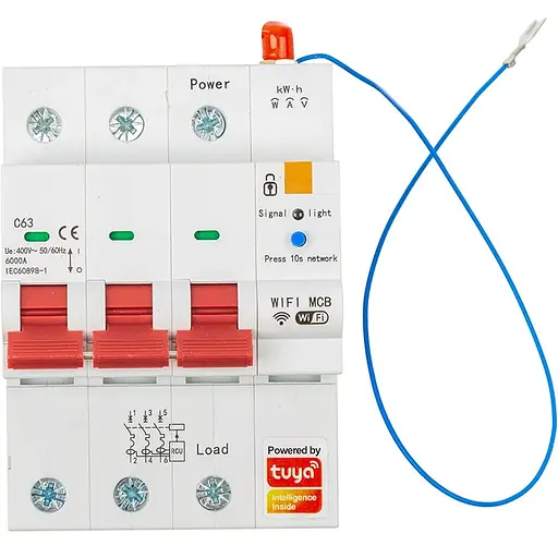 Умный автоматический выключатель Tuya Wifi SCB03, 63A