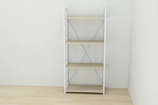 Етажерка 4/60 Ferrum-decor Серії Коннект 120x60x28 білий ДСП Дуб Сонома 16мм (FRD-104245) - фото 6