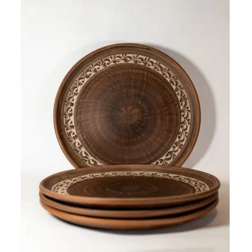 Тарілка керамічна (глиняна) 30 см з орнаментом