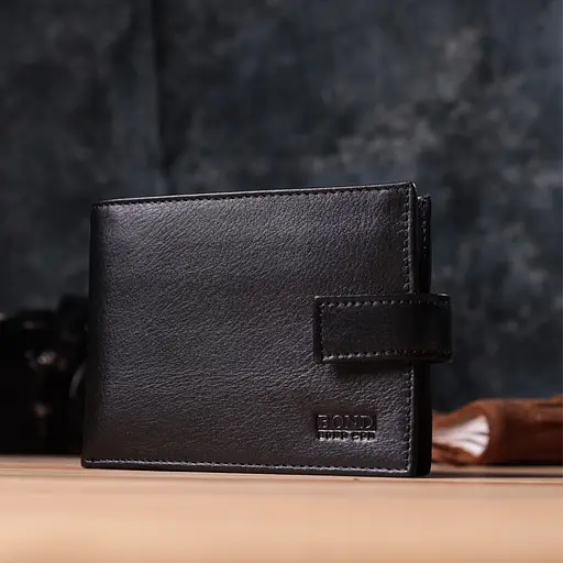 Місткий чоловічий гаманець із натуральної шкіри Bond 13х9.5х2 см acs0029593 - фото 9