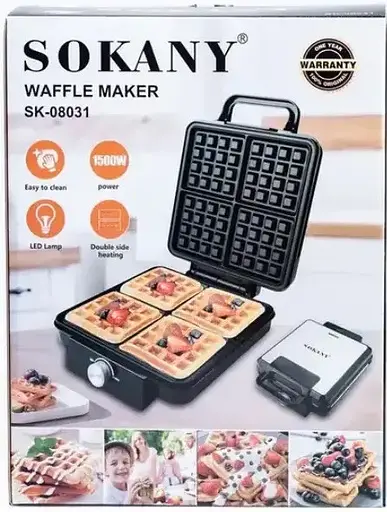 Електровафельниця Sokany SK-08031 з мармуровим покриттям для товстих бельгійських вафель 1500Вт - фото 10