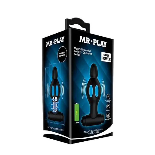 Анальна пробка Baile Mr.Play Powerful 11.8 см (чорний) - фото 8