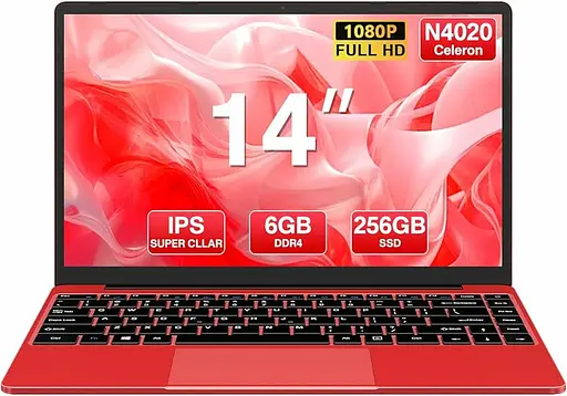 Ноутбук WOZIFAN Laptop W7 14inch 6/256Gb Red - фото 1
