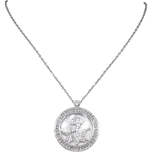 Срібне кольє Подіум з фіанітами. KN6997