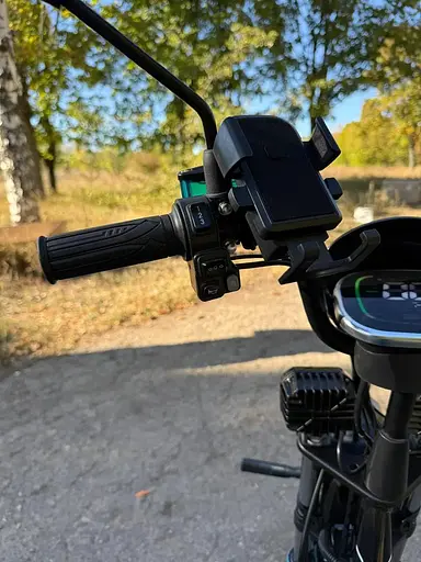 Электровелосипед Minako Monster NEW (1000W, 60V, 26Ah) Гидравлический тормоз +Раскладной Багажник/сиденья Черно-Синий - фото 9