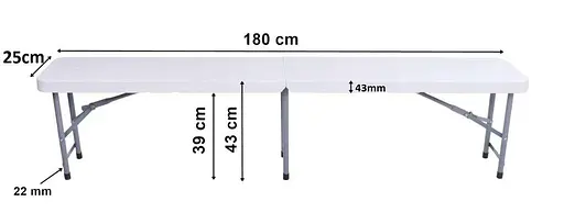 Многофункциональная складная скамейка SpringFun 180 см для мероприятий туризма и домашнего использования - фото 5