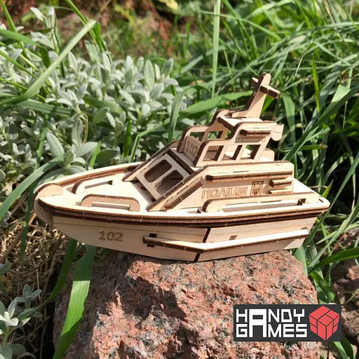 Дерев'яний конструктор Поліцейський Катер 46 деталей - фото 2