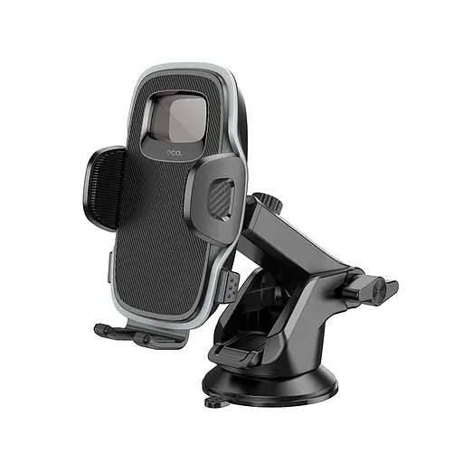 Автотримач для телефона HOCO H15 Fair push-type car holder(center console) Black - фото 1