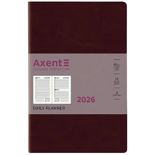 Дневник Axent Partner City Soft 2026 коричневый 145 х 210 мм (8821-26-05-A)