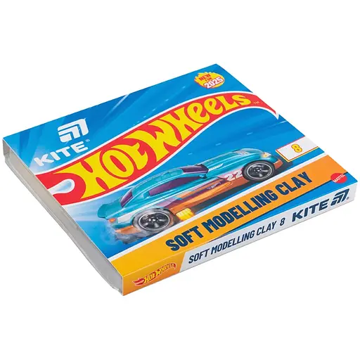 Пластилин восковой Kite Hot Wheels 8 цветов 160 г (HW25-082) - фото 2