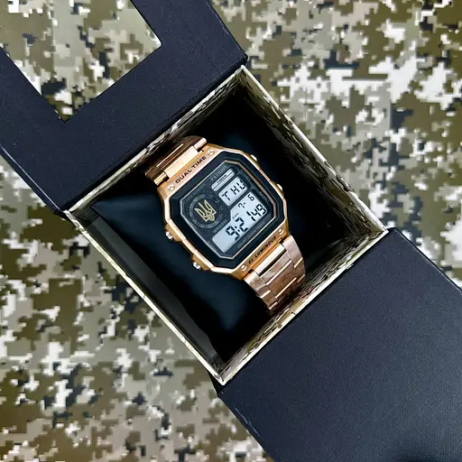 Наручные часы мужские 011RGUAGD Тризуб золото Розовое Золото + Коробка. Patriot acs0031020 - фото 4