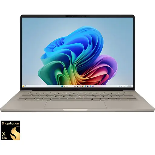 Ноутбук ASUS Zenbook A14 UX3407RA Snapdragon X Elite X1E 78 100 la 34GHz,14'',16GB LPDDR5X,1TB,Qualcomm Adreno GPU