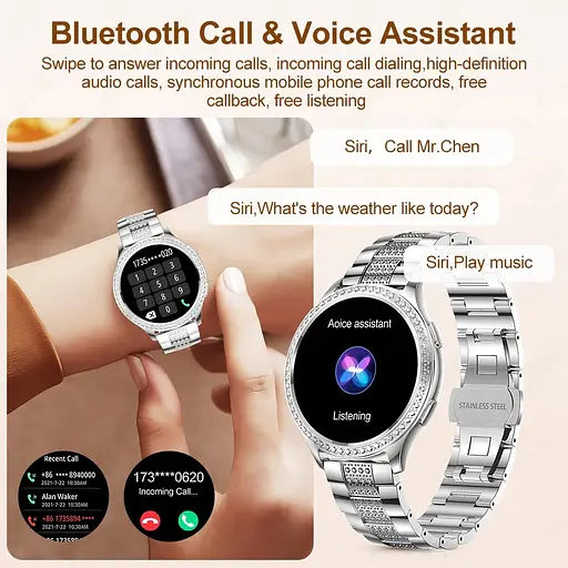 Смарт-часы LEMFO AK53 стальной ремешок Silver Silver (16364) - фото 6