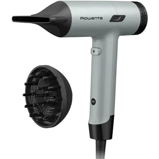 Фен Rowenta Rowenta Tiny, 1600Вт, 3 режима, диффузор, ионизация, холодный обдув, зелено-черный