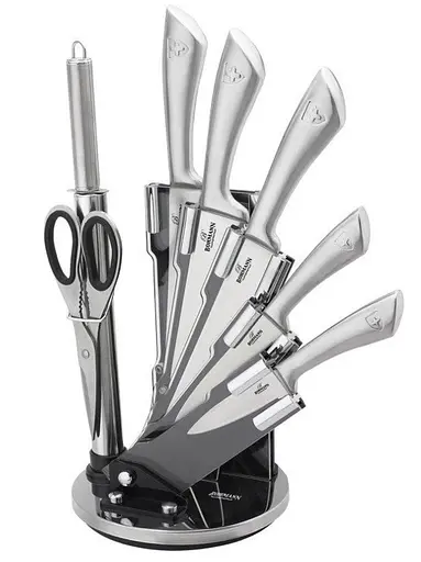 Набір ножів для кухні Bohmann BH-5273 з нержавіючої сталі з підставкою 8 предметів - фото 2