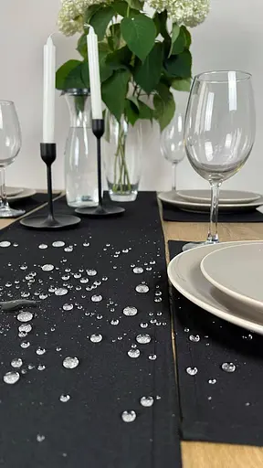 Комплект Дорожка водоотталкивающая Черный однотон 380х40 см 4 шт. - фото 4