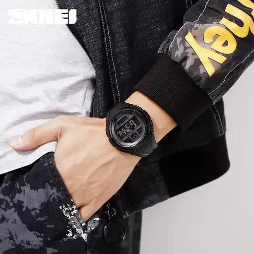 Чоловічий спортивний годинник Skmei 1656 (Чорний) - фото 5