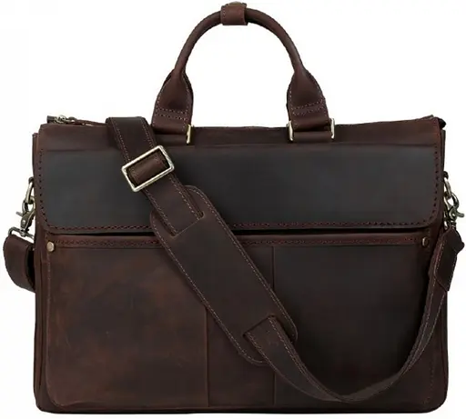 Чоловіча шкіряна сумка Vintage 44х30х8 см sum0012591 - фото 3
