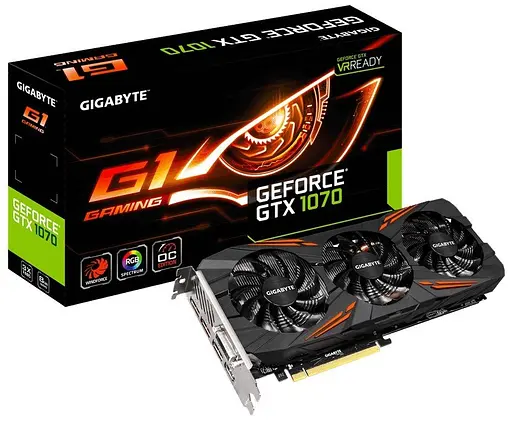 Видеокарта Gigabyte GTX 1070 8Gb Gaming G1 (GV-N1070G1 GAMING-8GD) (GDDR5, 256 bit, PCI-E v3.0) Б/у - фото 4