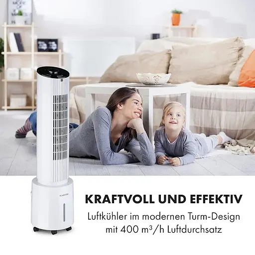 Охладитель воздуха Klarstein Waterfall 4-в-1 400 м³/ч (10035833) - фото 7