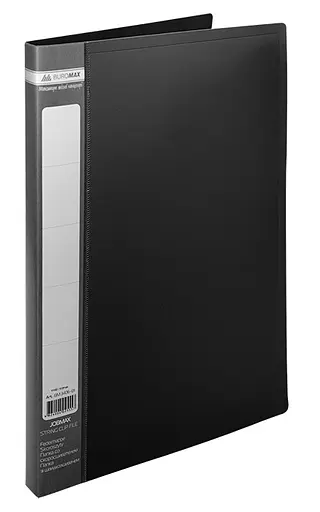 Папка А4 зі швидкозшивачем, Jobmax, чорний