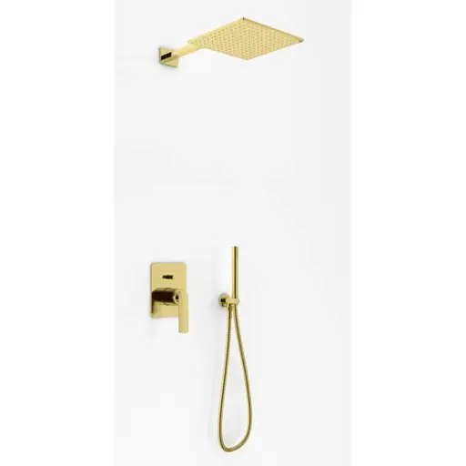 Душова система прихованного монтажу Kohlman Experience Gold + Box прихованого монтажу QW210EGDQ25, Золотий - фото 1