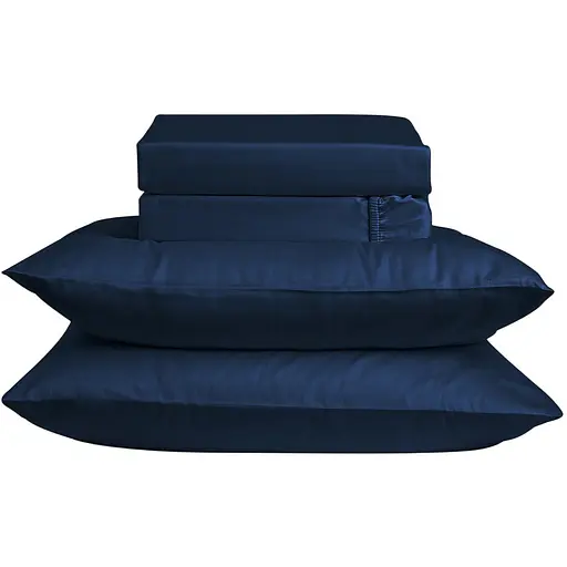 Простирадло МВМ My Home (MVM) Місячне сяйво глибокий синій 240 x 260 см (BL-FS-16 DEEP BLUE) - фото 3