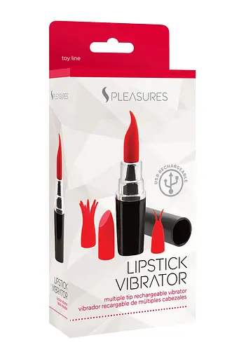 Вібратор для клітора Pleasures Lipstick 11.2 см червоний - фото 3