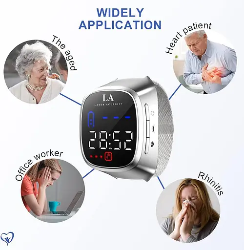 Наручные часы для холодной лазерной терапии, красный свет, терапевтическое устройство для облегчения боли - фото 5