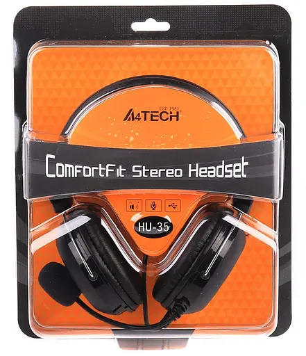 Ігрова гарнітура A4Tech HU-35 Black (HU-35) - фото 4