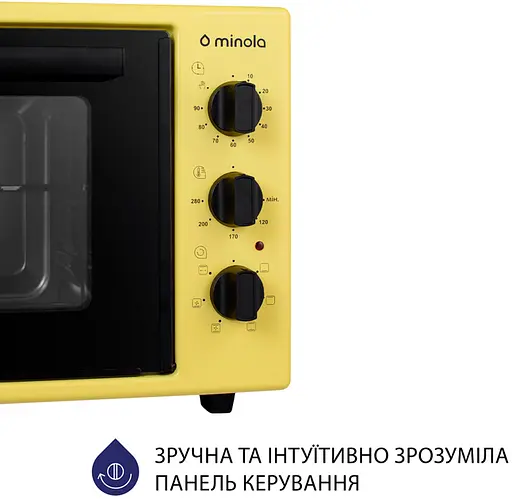 Духовка Minola FOET 3714 UA желто-голубая - фото 3