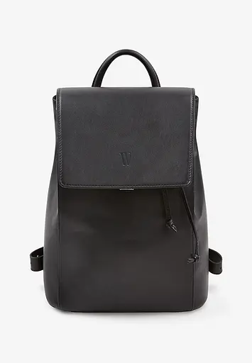 Женский кожаный рюкзак Kim черный краст - фото 1