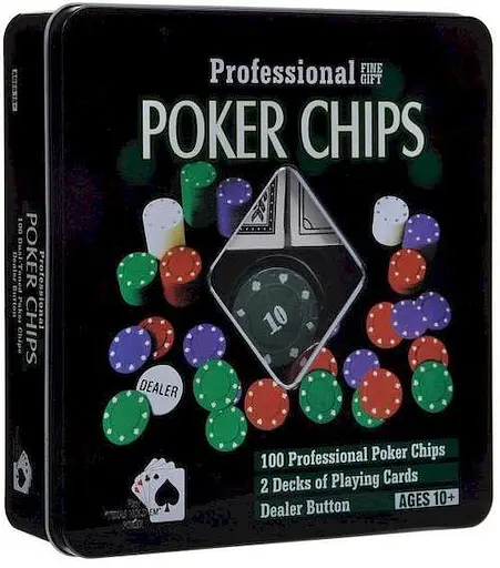 Настільна гра International Toys Trading LTD Покерний набір 100 фішок з номіналом (бляшана коробка) (IG-2033)