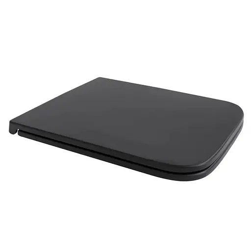 Сиденье для унитаза Mixxus Premium Seat Cover Quadro-2001 Black с микролифтом 427х344х39 мм MP6616, Черный матовый - фото 1