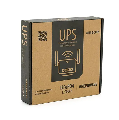 UPS ДБЖ безперебійне живлення для роутера/відеоспостереження/терміналу PON Greenwave ECO 60W 12V 12000мAh - фото 4