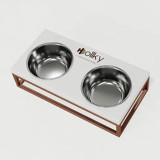 Hollky Base S — миски на підставці для маленьких собак та котів (2 × 0,45 л) - фото 9