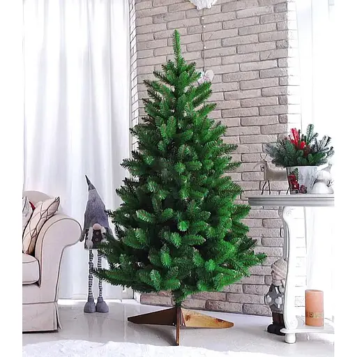 Ялинка штучна Hvoya 180 см на дерев’яній підставці зелена - фото 3