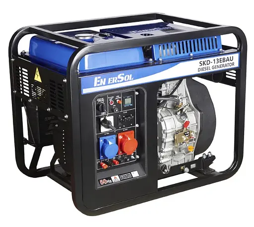 Генератор дизельний EnerSol 12/13 кВт електростартер SKD-13EBAU - фото 2