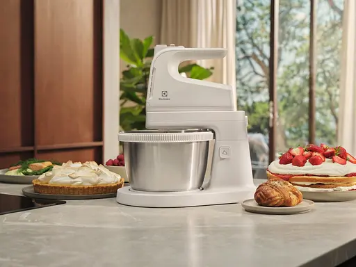 Міксер стаціонарний Electrolux 500Вт насадки-4 чаша-метал 3.5л білий - фото 9