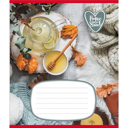 Зошит учнівський "Домашній затишок" Leader 018-540253L-2 в лінію, 18 аркушів - фото 1