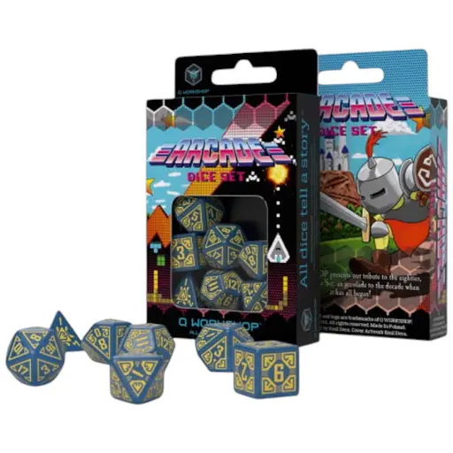 Набор кубиков Arcade Blue & Yellow Dice Set , 7 шт. (SARC1E)