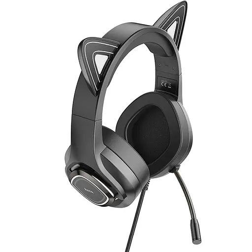 Накладні навушники Hoco W107 Cute cat (USB+3.5mm/2m) Elf Cat - фото 7