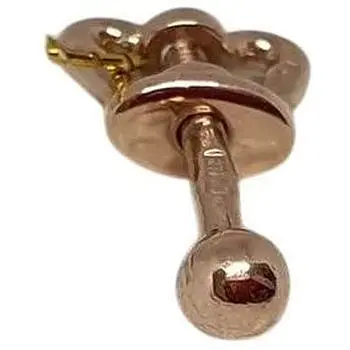 Золота моносережка-пуссета Платон. 1С193/00Б