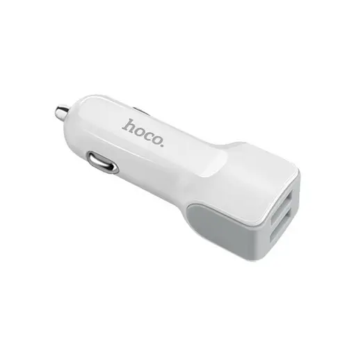 Автомобільний зарядний пристрій Hoco Z23 grand style dual-port car charger 2USB 2.4A Білий - фото 1