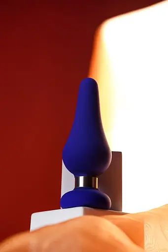 Анальная пробка ToDo Anal Plug Сlassic L 13 см (синий) - фото 7