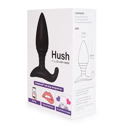 Анальна пробка Lovense Hush 12.1 см (чорний) - фото 6