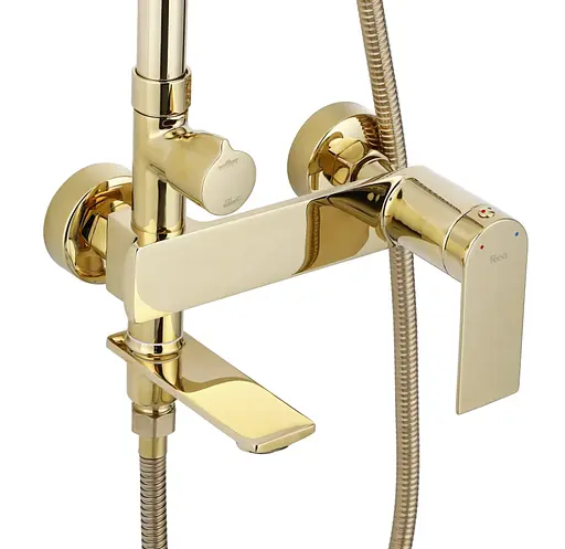 Душевая система Rea Storm gold с изливом REA-P9531, Золотой - фото 2