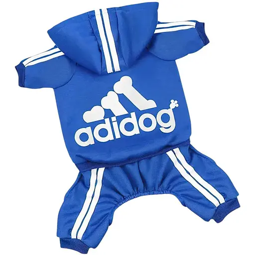Костюм для тварин Ginger S Adidog спорт синій Д-35 см ОГ-25 см 1.5-2.5 кг