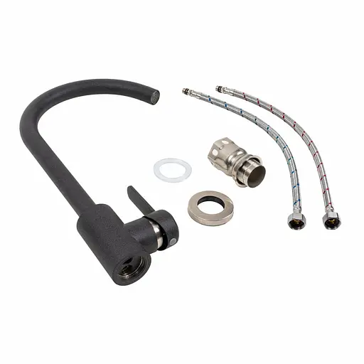 Смеситель для кухни Platinum 7990 NEST Карбон Черный - фото 3