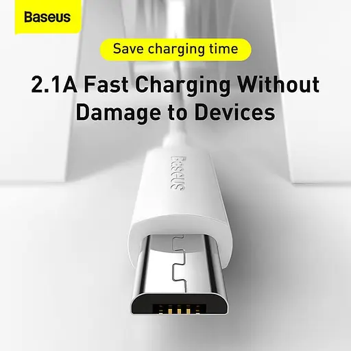 Кабель Baseus Micro USB Simple wisdom Data Cable Kit 1.5 м 2.1A (2PCS-Set) (TZCAMZJ-02) - фото 3